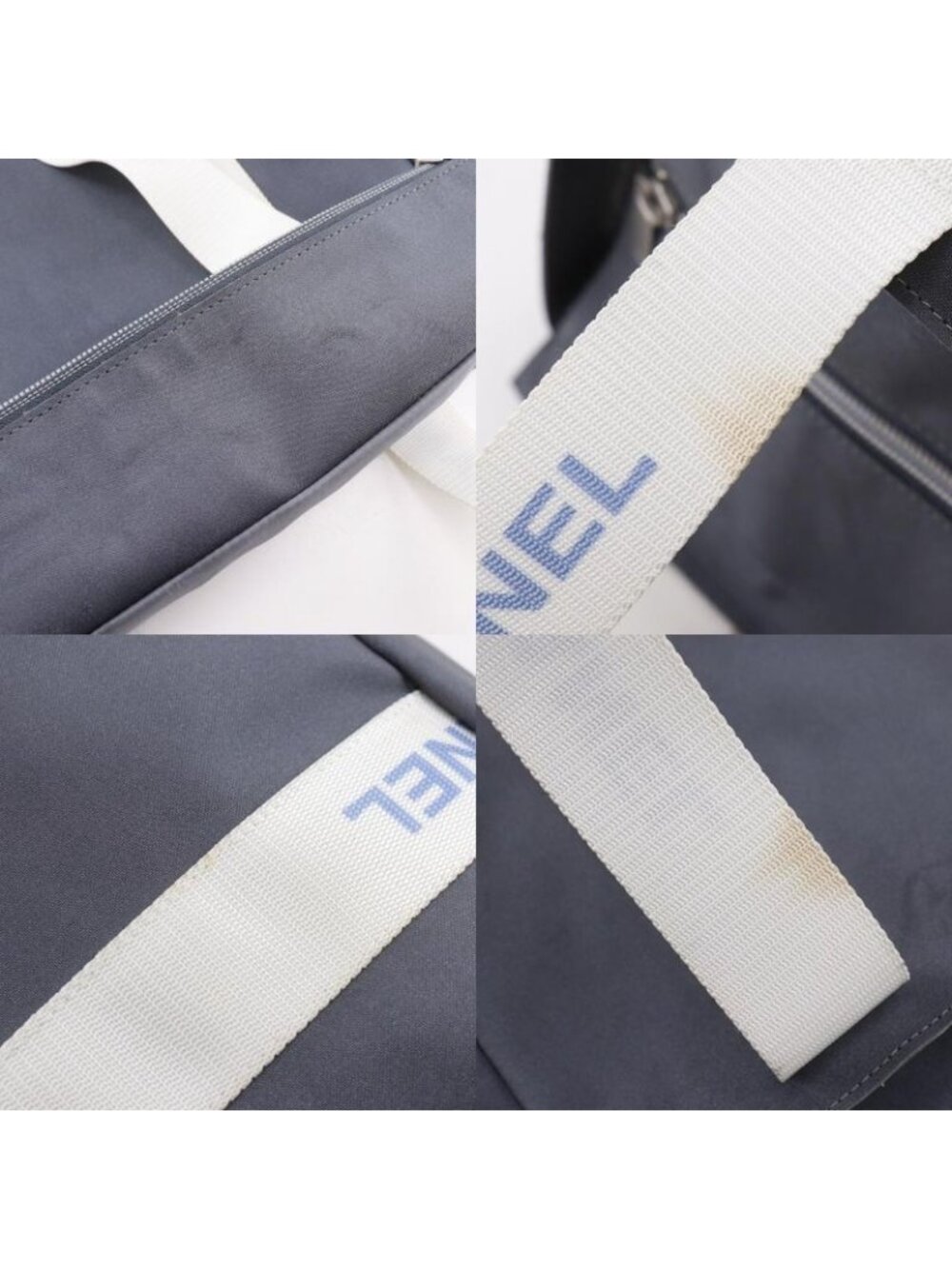 Chanel Sportsline Logo Nylon Gray Tote - Picture 9 of 10